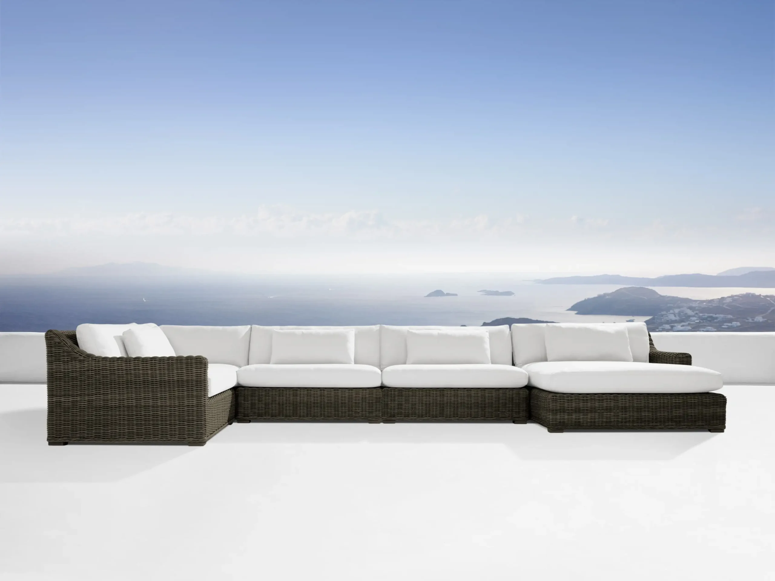 Montauk Outdoor Three-Piece Sectional – Starboard Snow