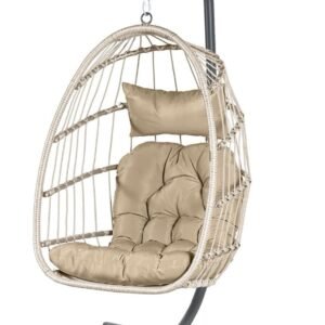 Indoor/Outdoor Swing Hammock Chair with Washable Cushions