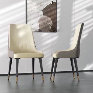 PU Leather Armchairs for Kitchen and Dining Room – Set of 2